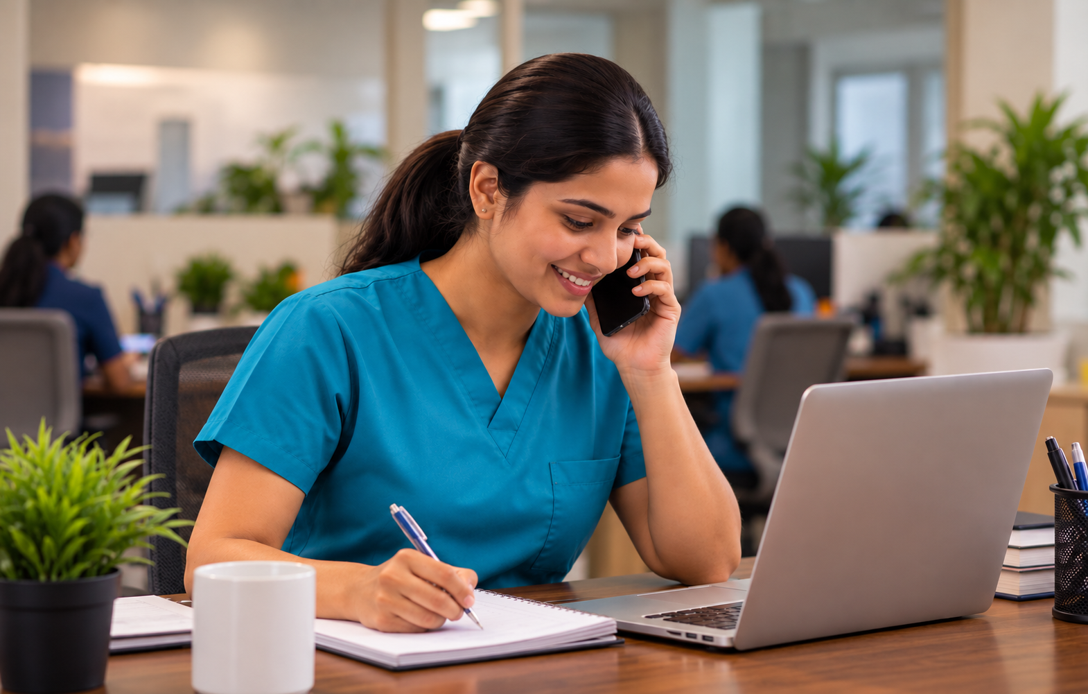 PapaMummyCare team member calling a customer